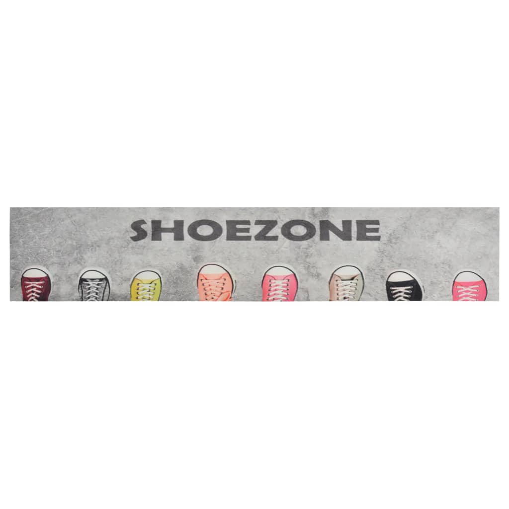 vidaXL Χαλί Κουζίνας Πλενόμενο Επιγραφή Shoezone 60x300 εκ. Βελούδινο