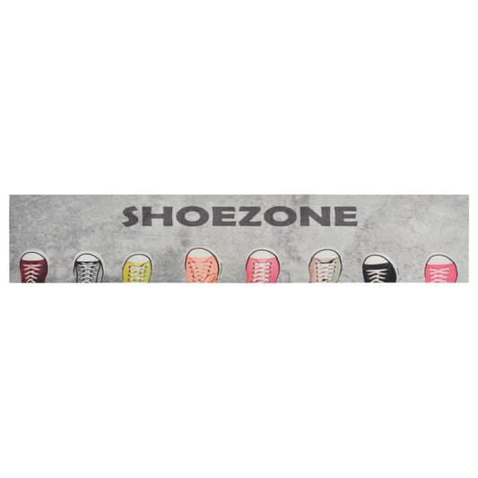 vidaXL Χαλί Κουζίνας Πλενόμενο Επιγραφή Shoezone 60x300 εκ. Βελούδινο