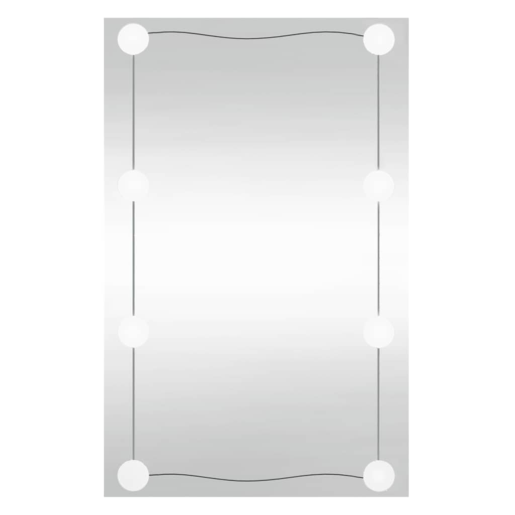 vidaXL Καθρέφτης Τοίχου με LED Ορθογώνιος 40x60 εκ. Γυάλινος
