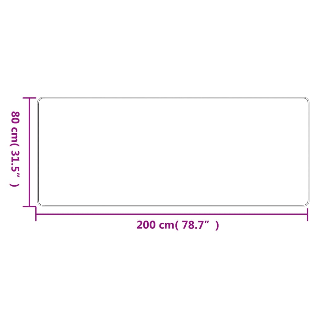 vidaXL Χαλί Διάδρομος Εμφάνιση Σιζάλ Χρώμα Άμμου 80 x 200 εκ.