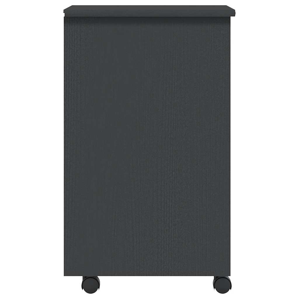 vidaXL Ντουλάπι Κυλιόμενο με Συρτάρια MOSS Γκρι από Μασίφ Ξύλο Πεύκου