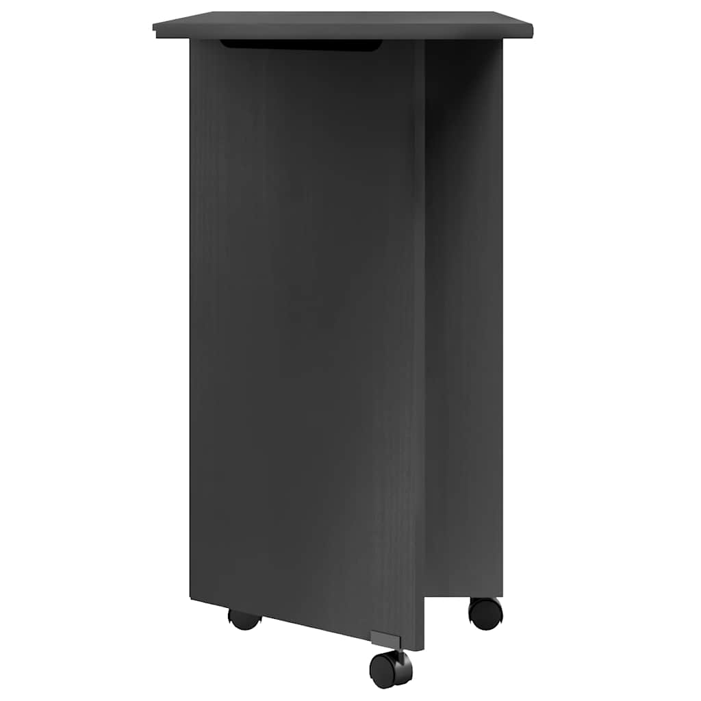 vidaXL Ντουλάπι Κυλιόμενο με Γραφείο MOSS Γκρι από Μασίφ Ξύλο Πεύκου