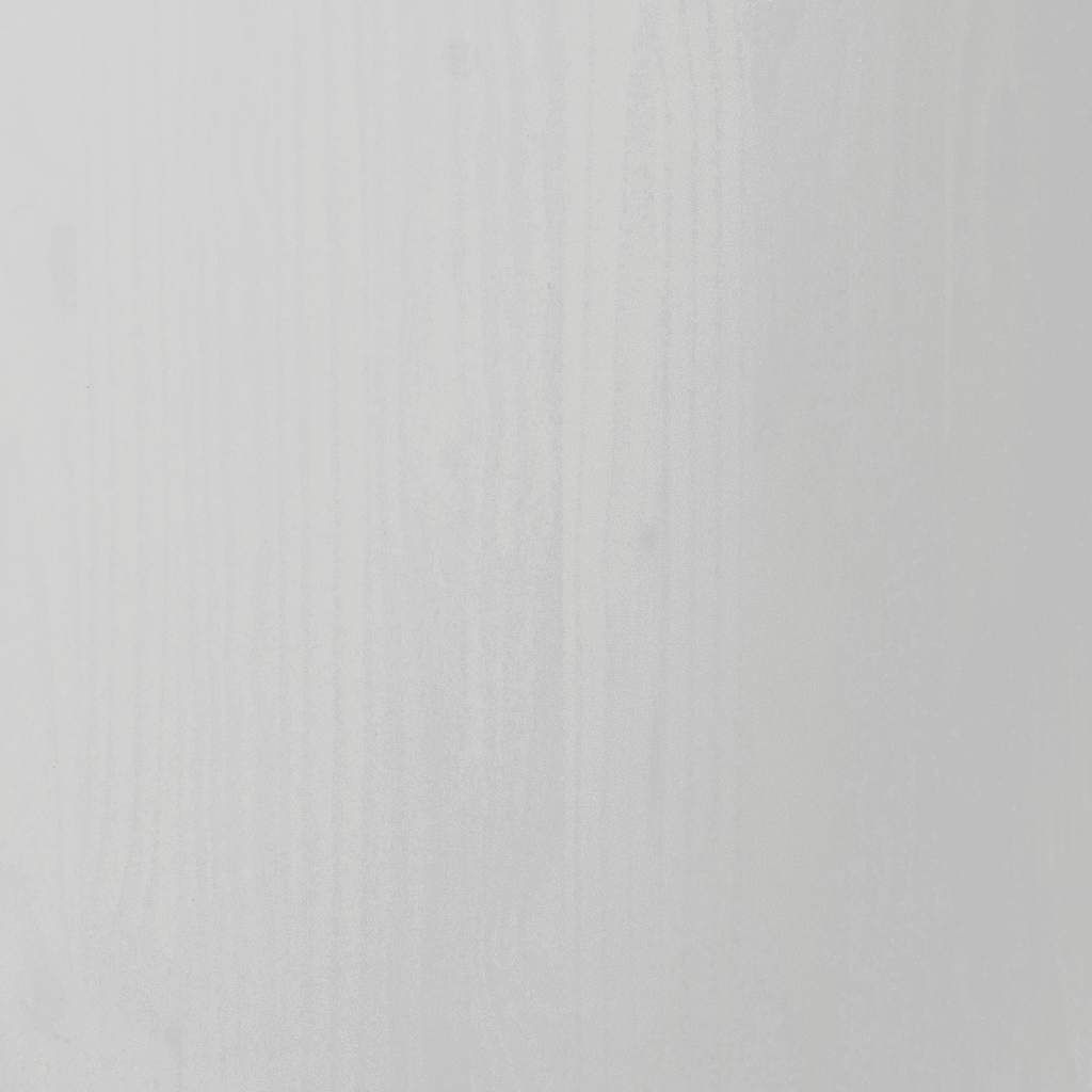 vidaXL Ντουλάπι Κυλιόμενο με Συρτάρια MOSS Λευκό από Μασίφ Ξύλο Πεύκου