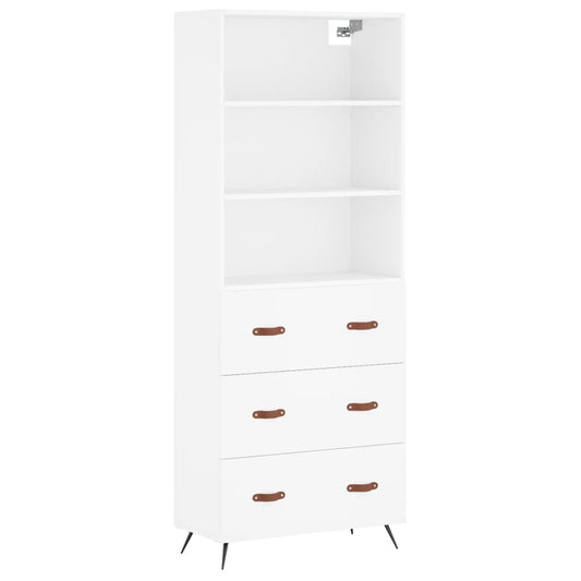 vidaXL Ντουλάπι Λευκό 69,5x34x180 εκ. από Επεξεργασμένο Ξύλο