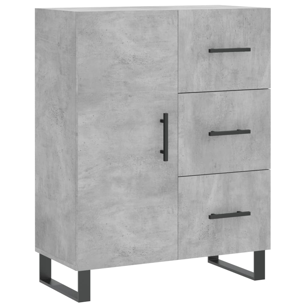 vidaXL Ντουλάπι Γκρι Σκυροδέματος 69,5x34x180 εκ. Επεξεργασμένο Ξύλο