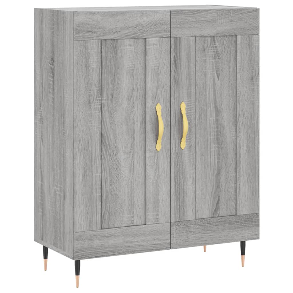 vidaXL Ντουλάπι Γκρι Sonoma 69,5 x 34 x 180 εκ. Επεξεργασμένο Ξύλο