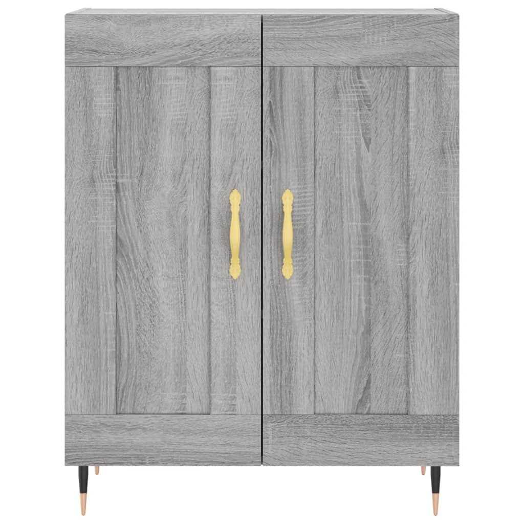 vidaXL Ντουλάπι Γκρι Sonoma 69,5 x 34 x 180 εκ. Επεξεργασμένο Ξύλο