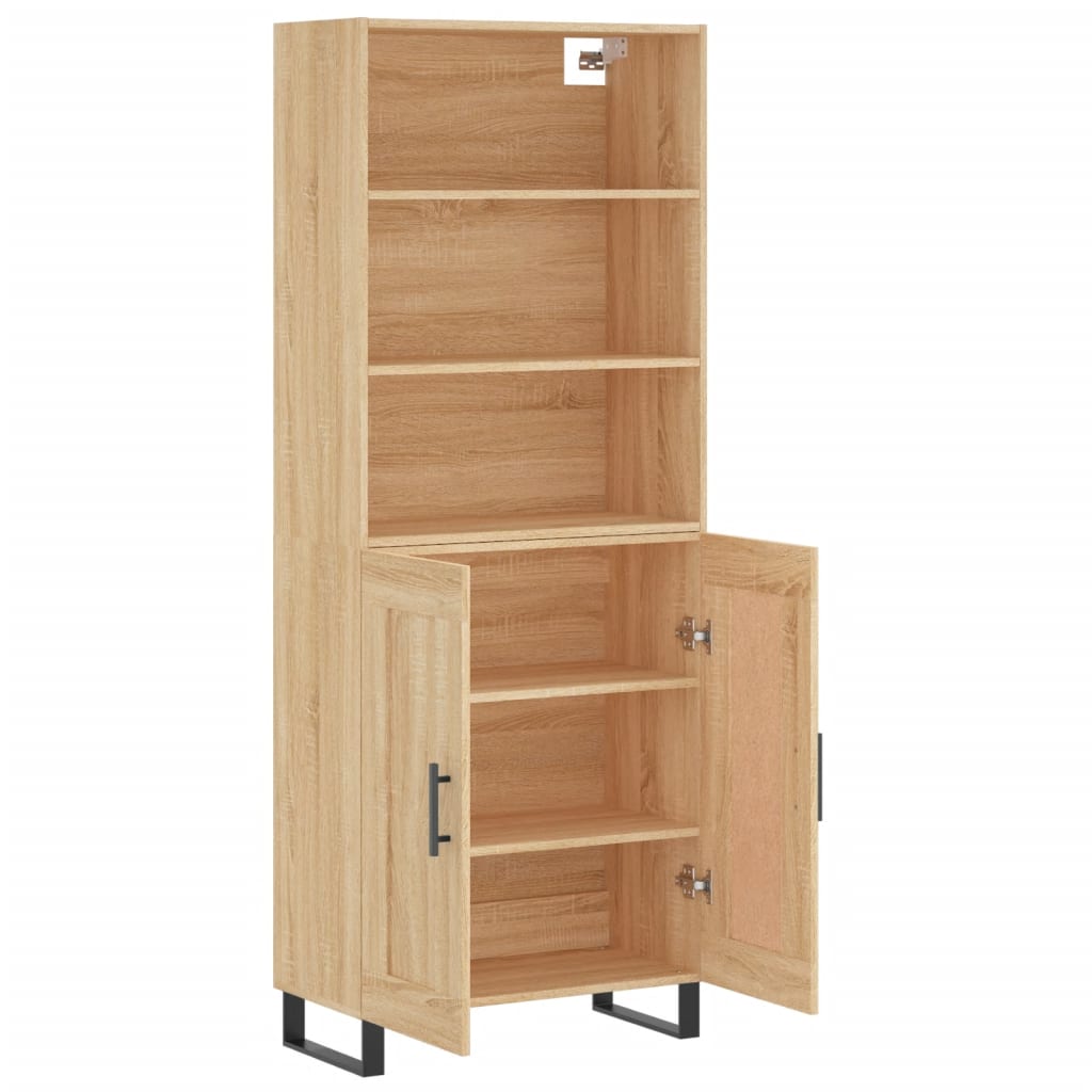 vidaXL Ντουλάπι Sonoma δρυς 69,5 x 34 x 180 εκ. από Επεξεργασμένο Ξύλο