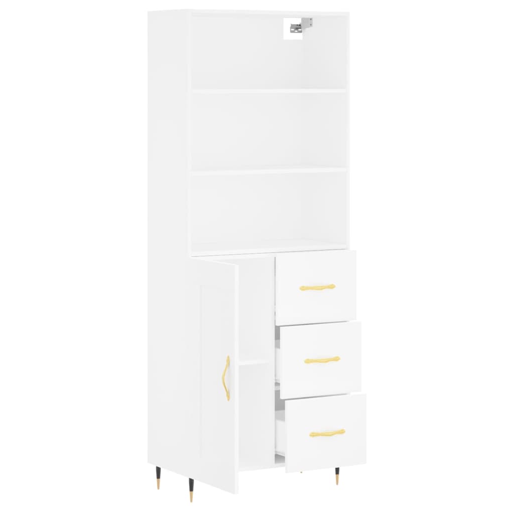 vidaXL Ντουλάπι Λευκό 69,5x34x180 εκ. από Επεξεργασμένο Ξύλο