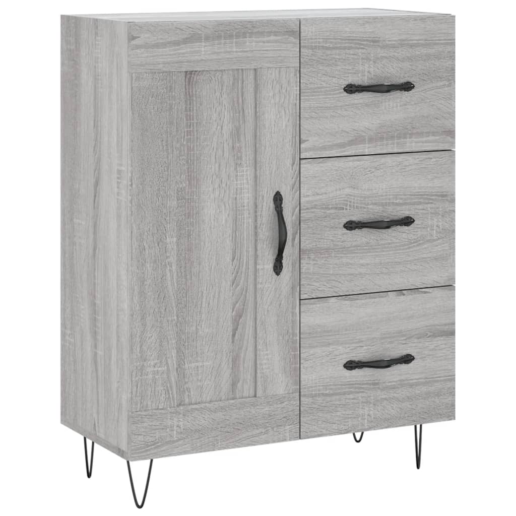 vidaXL Ντουλάπι Γκρι Sonoma 69,5 x 34 x 180 εκ. Επεξεργασμένο Ξύλο