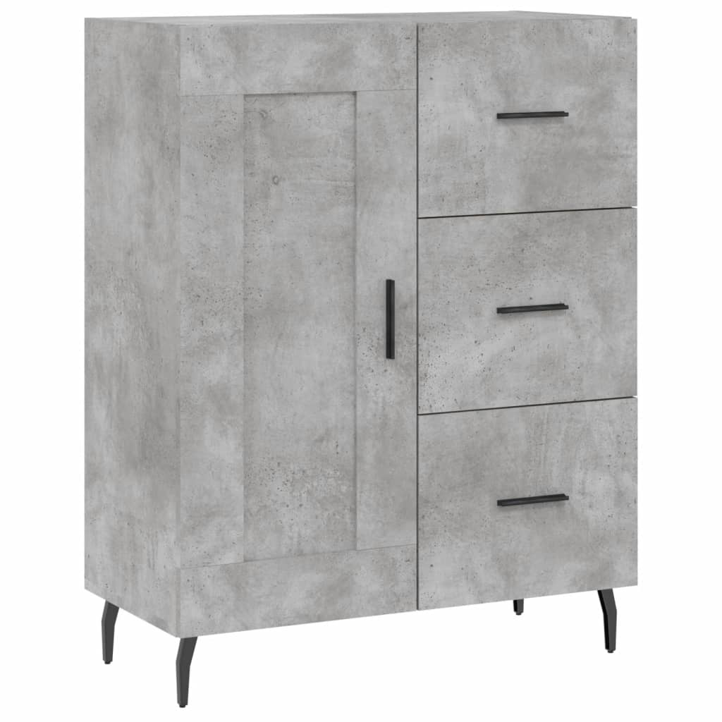 vidaXL Ντουλάπι Γκρι Σκυροδέματος 69,5x34x180 εκ. Επεξεργασμένο Ξύλο