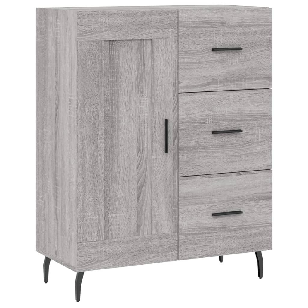 vidaXL Ντουλάπι Γκρι Sonoma 69,5 x 34 x 180 εκ. Επεξεργασμένο Ξύλο