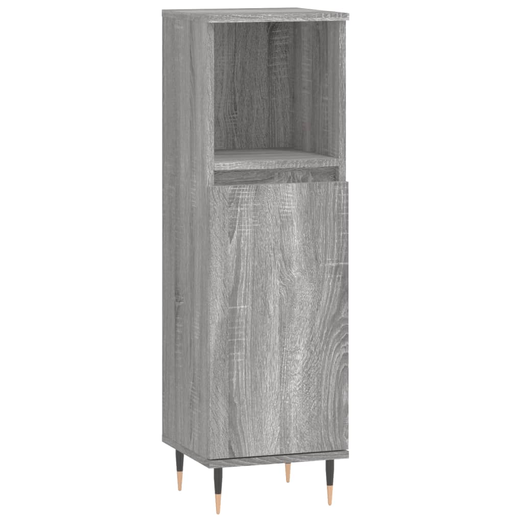 vidaXL Σετ Επίπλων Μπάνιου 3 Τεμαχίων Γκρι Sonoma Επεξεργασμένο Ξύλο