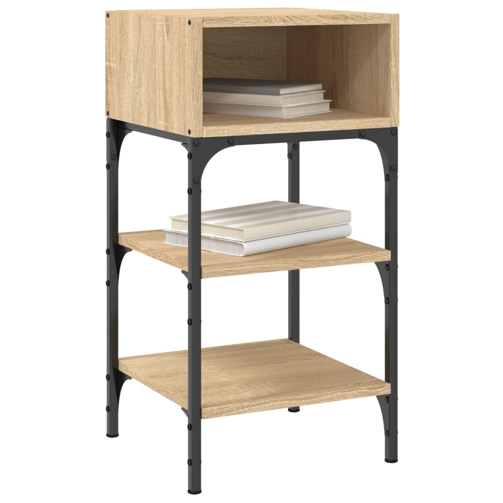 vidaXL Κομοδίνα 2 τεμ. Sonoma Δρυς 35x34,5x70 εκ. Επεξεργασμένο Ξύλο