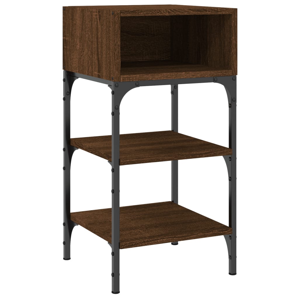 vidaXL Κομοδίνο Καφέ Δρυς 35 x 34,5 x 70 εκ. από Επεξεργασμένο Ξύλο