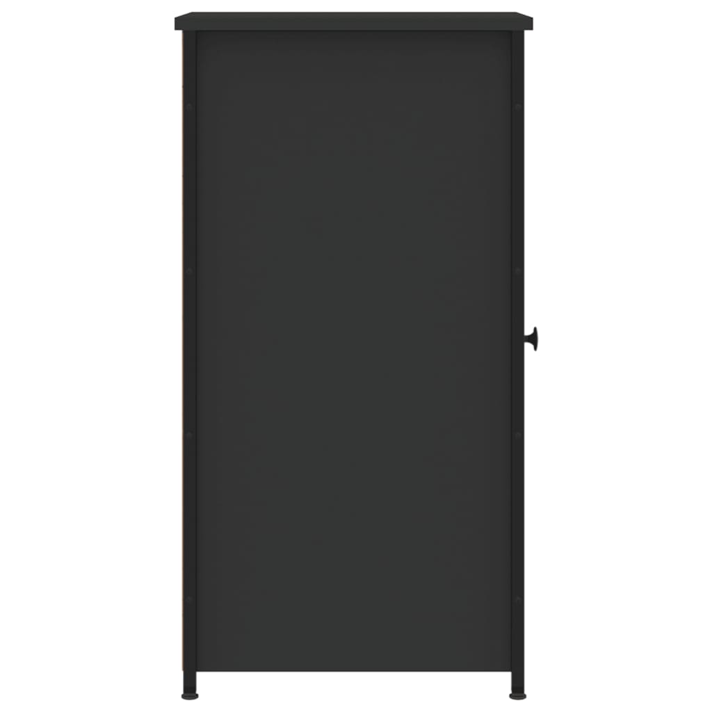 vidaXL Κομοδίνα 2 τεμ. Μαύρα 32x42x80 εκ. από Επεξεργασμένο Ξύλο