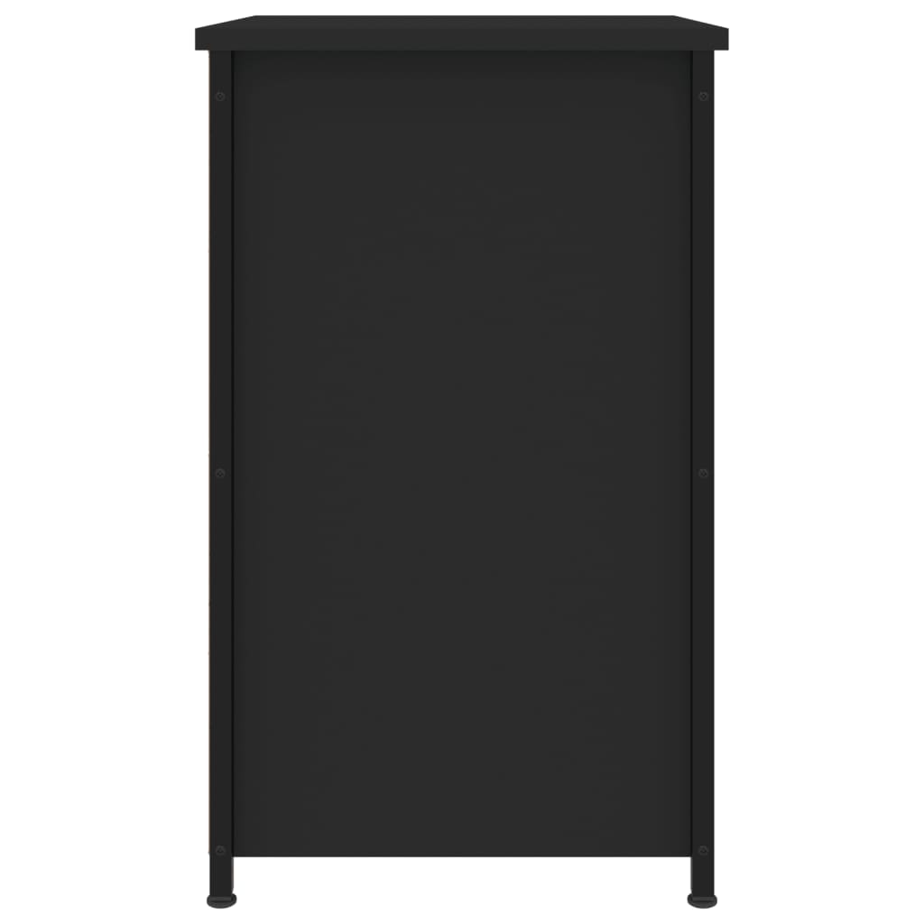 vidaXL Κομοδίνα 2 τεμ. Μαύρα 40 x 36 x 60 εκ. από Επεξεργασμένο Ξύλο