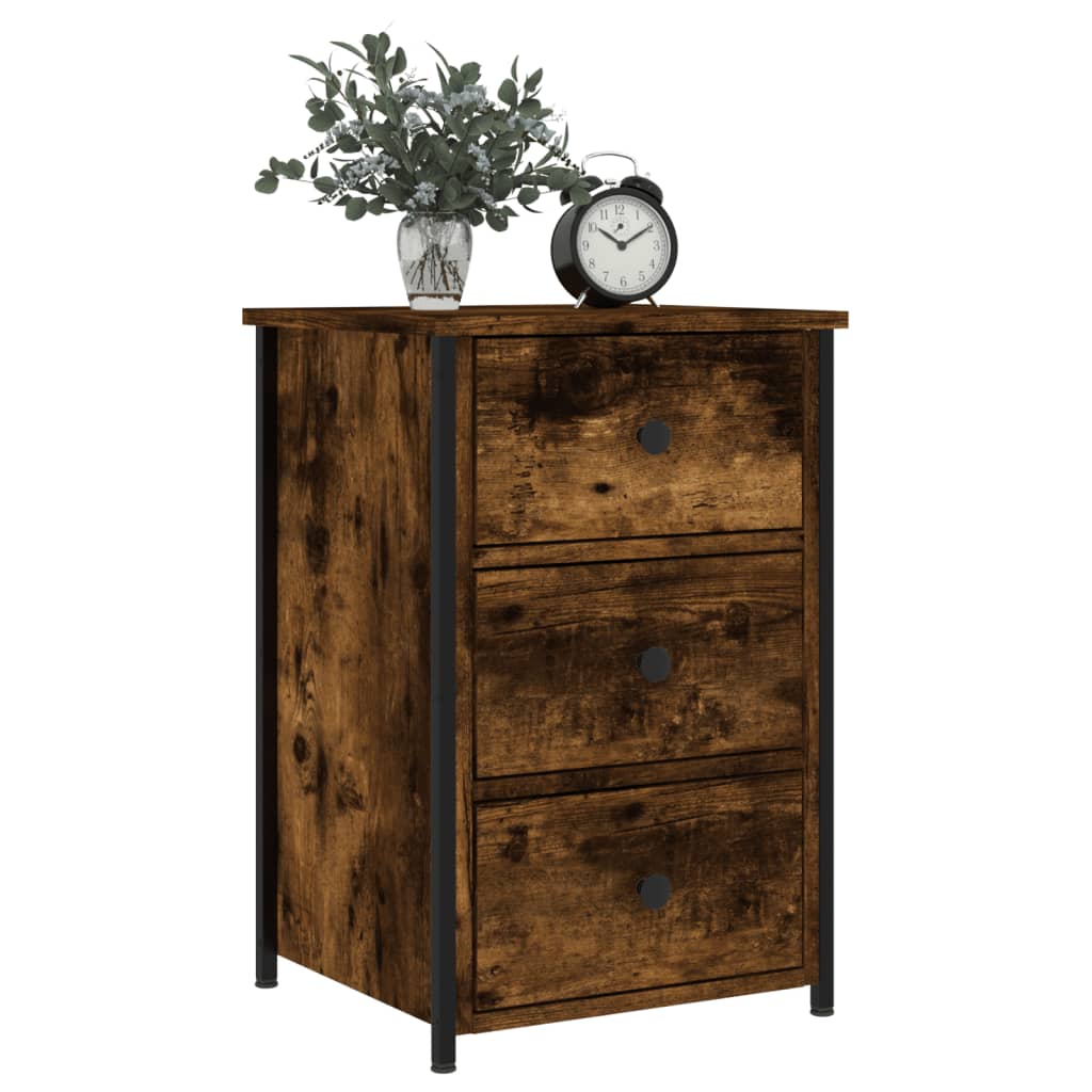 vidaXL Κομοδίνο Καπνιστή Δρυς 40x36x60 εκ. από Επεξεργασμένο Ξύλο