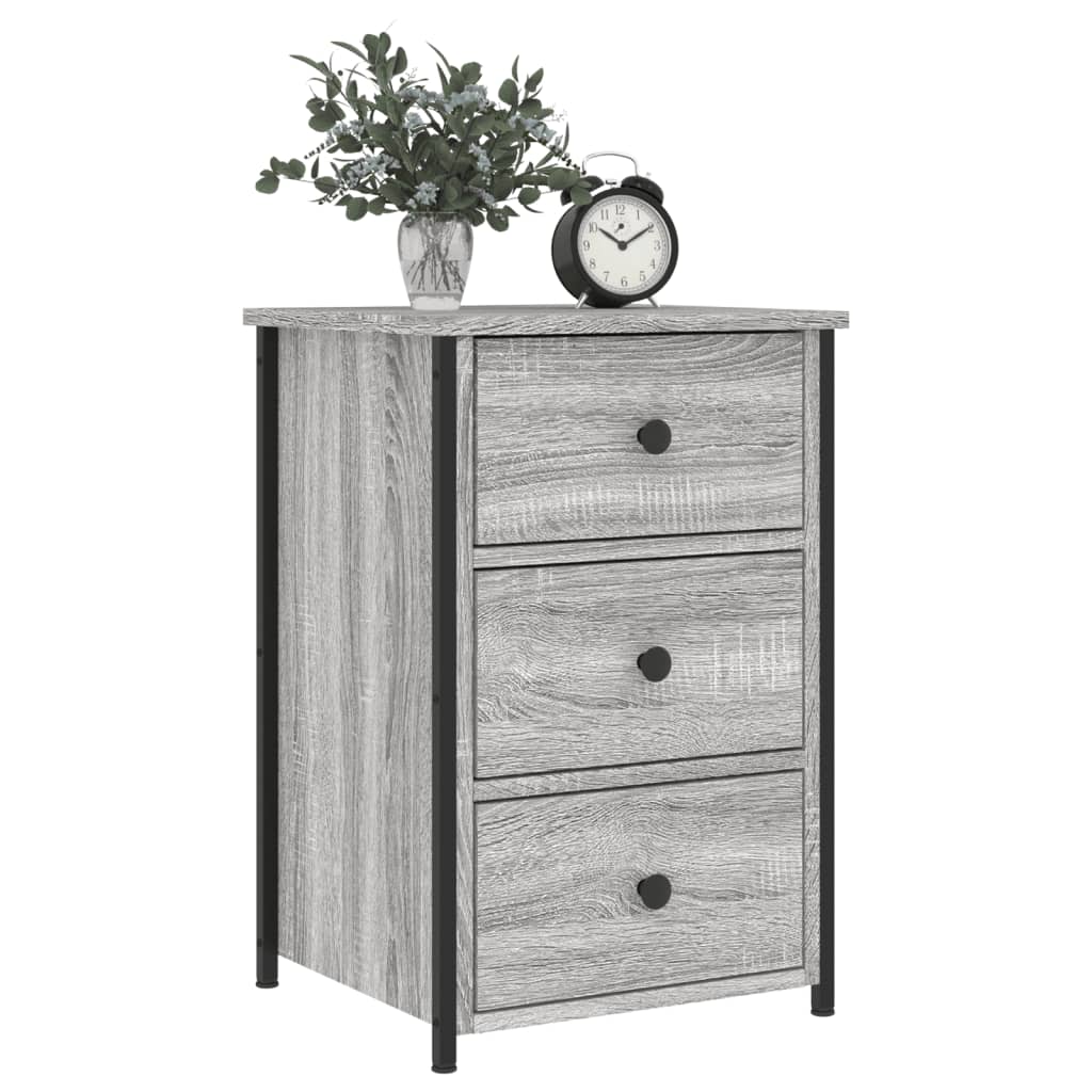 vidaXL Κομοδίνα 2 τεμ. Γκρι Sonoma 40x36x60 εκ. από Επεξεργασμένο Ξύλο