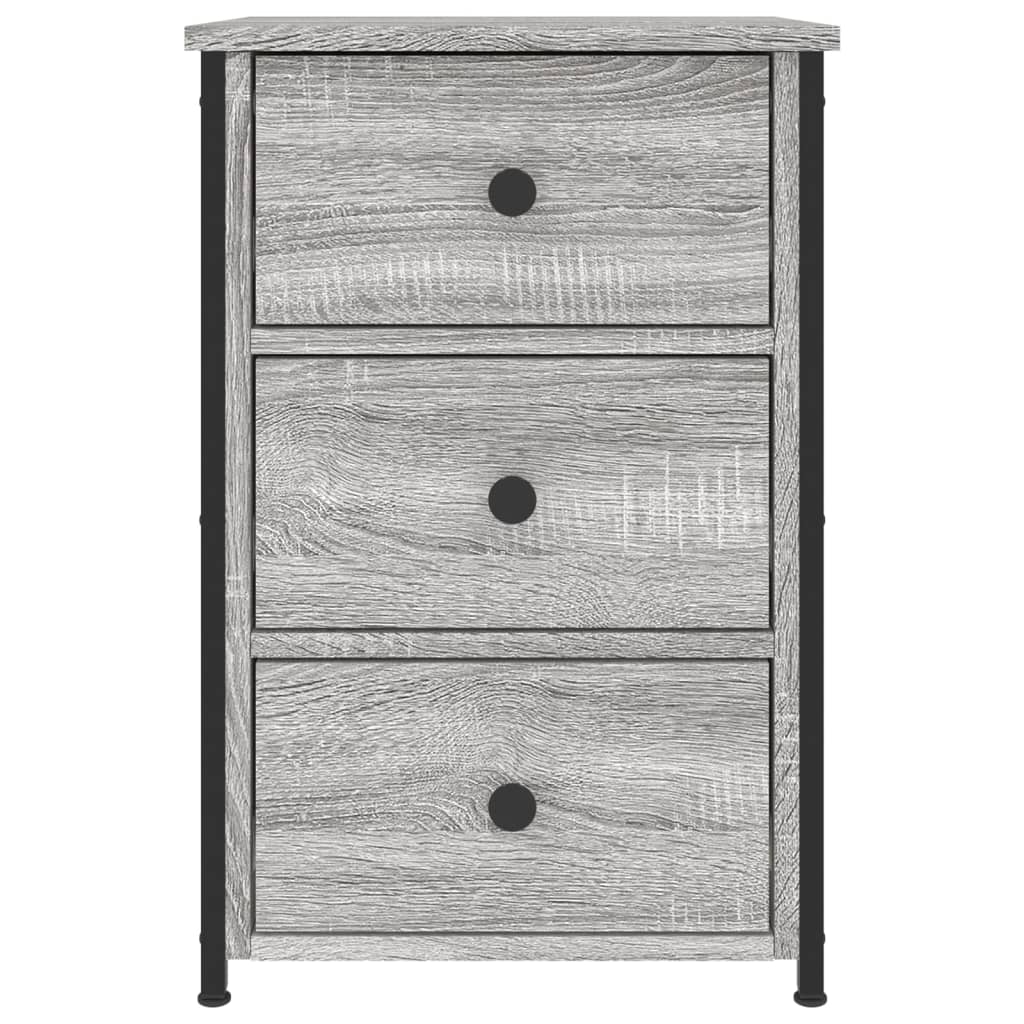 vidaXL Κομοδίνα 2 τεμ. Γκρι Sonoma 40x36x60 εκ. από Επεξεργασμένο Ξύλο