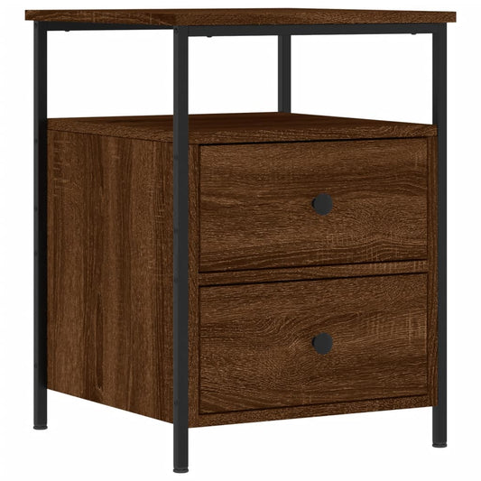 vidaXL Κομοδίνο Καφέ Δρυς 44 x 45 x 60 εκ. από Επεξεργασμένο Ξύλο