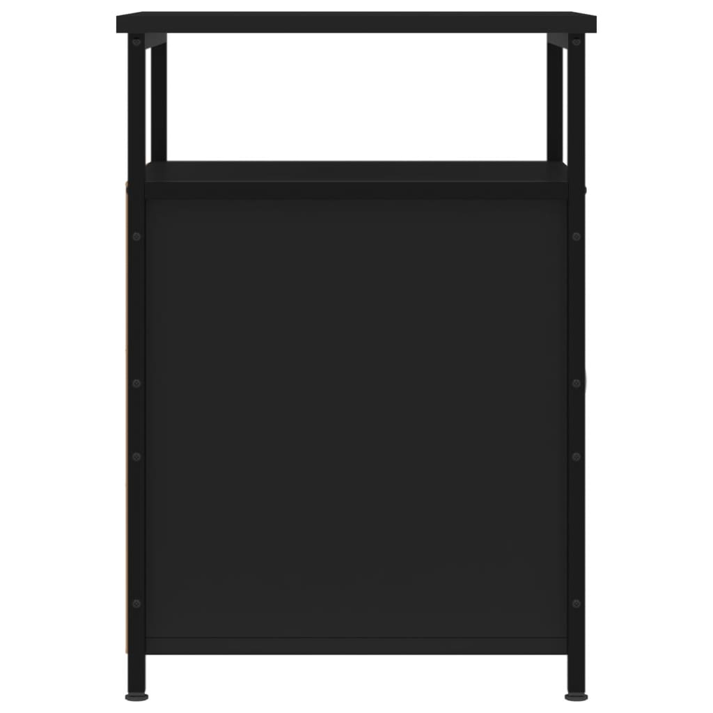 vidaXL Κομοδίνα 2 τεμ. Μαύρα 40 x 42 x 60 εκ. από Επεξεργασμένο Ξύλο