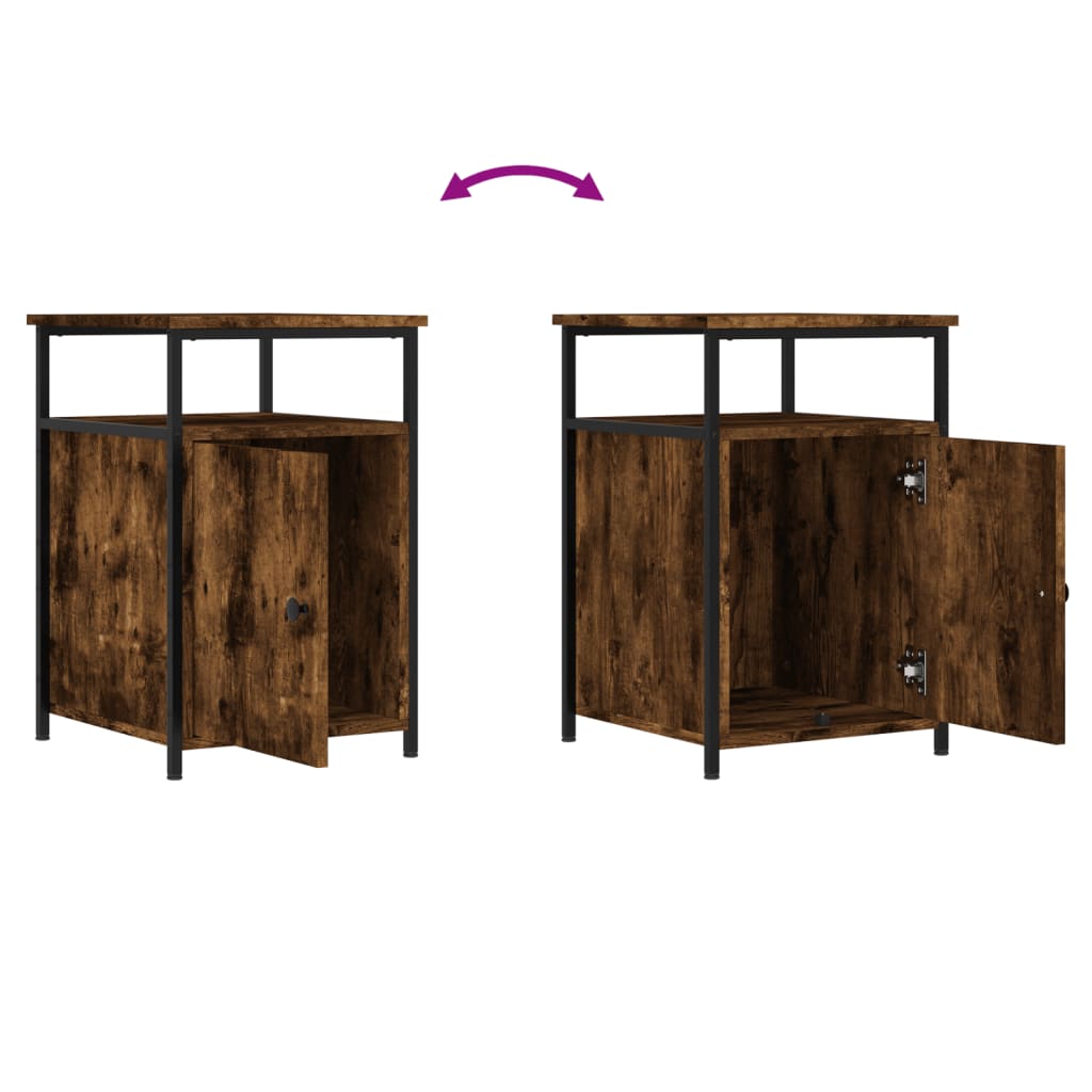 vidaXL Κομοδίνο Καπνιστή Δρυς 40x42x60 εκ. από Επεξεργασμένο Ξύλο