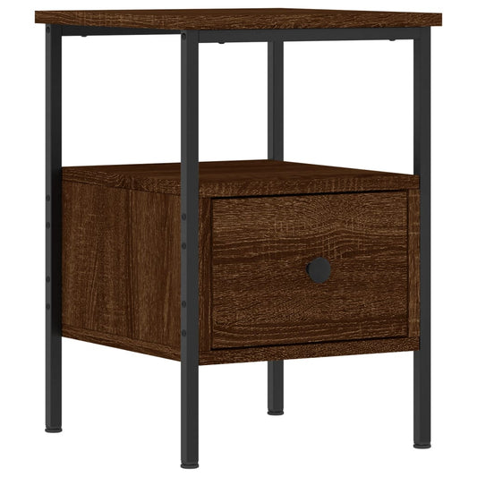 vidaXL Κομοδίνο Καφέ Δρυς 34 x 36 x 50 εκ. από Επεξεργασμένο Ξύλο