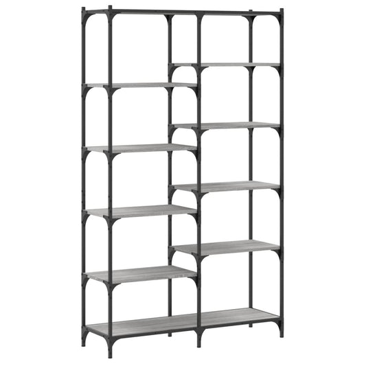 vidaXL Βιβλιοθήκη Γκρι Sonoma 100x32x170 εκ. Επεξεργ. Ξύλο / Σίδηρος