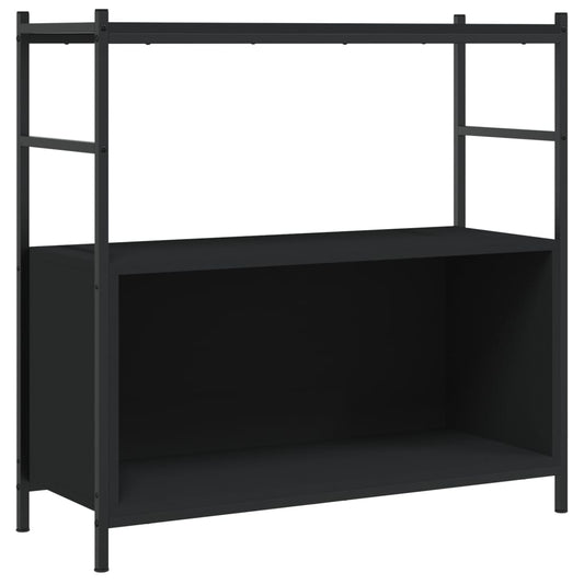 vidaXL Βιβλιοθήκη Μαύρη 80x30x78,5 εκ. Επεξεργασμένο Ξύλο / Σίδηρος