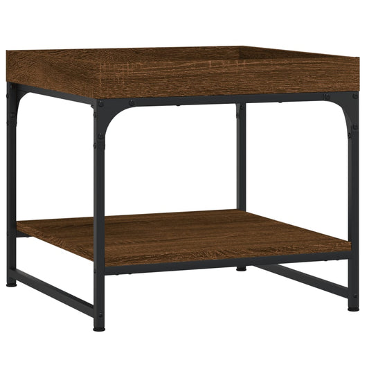 vidaXL Τραπεζάκι Σαλονιού Καφέ Δρυς 49,5x49,5x45εκ. Επεξεργ. Ξύλο