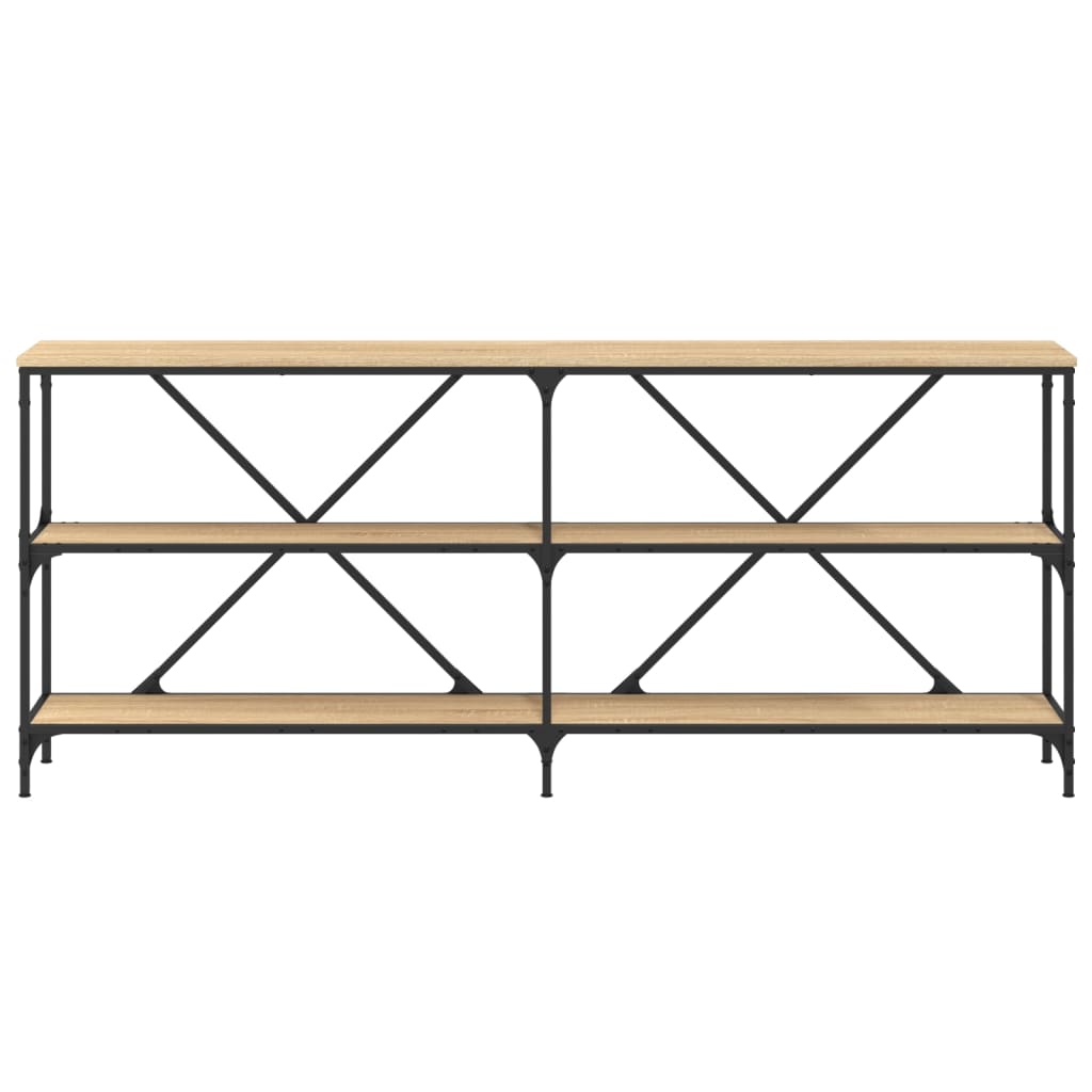 vidaXL Τραπεζάκι Κονσόλα Sonoma Δρυς 180x30x75 εκ. Επεξ. Ξύλο/Σίδηρος