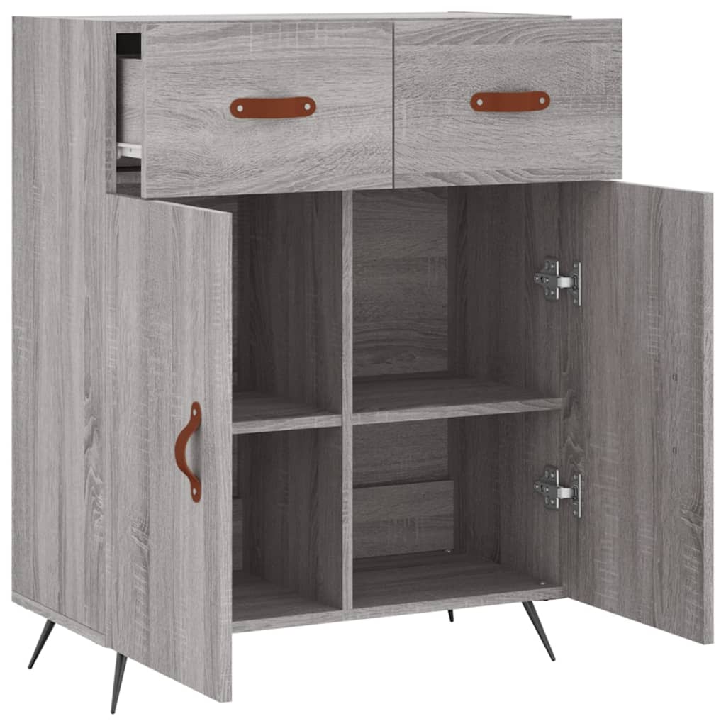 vidaXL Ντουλάπι Γκρι Sonoma 69,5 x 34 x 90 εκ. από Επεξεργασμένο Ξύλο
