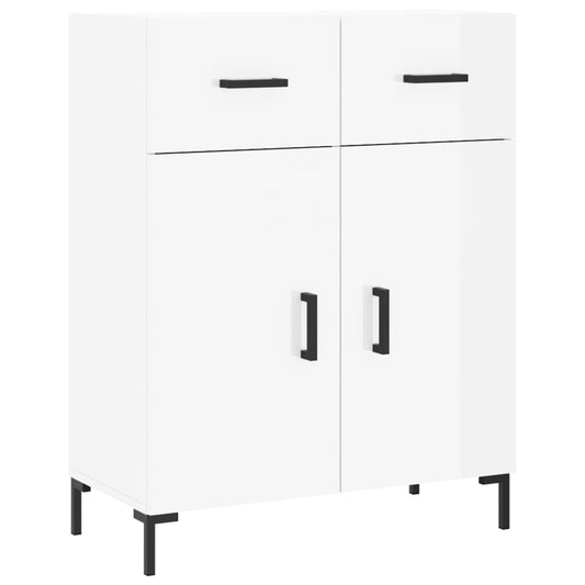 vidaXL Ντουλάπι Γυαλιστερό Λευκό 69,5x34x90 εκ. Επεξεργασμένο Ξύλο
