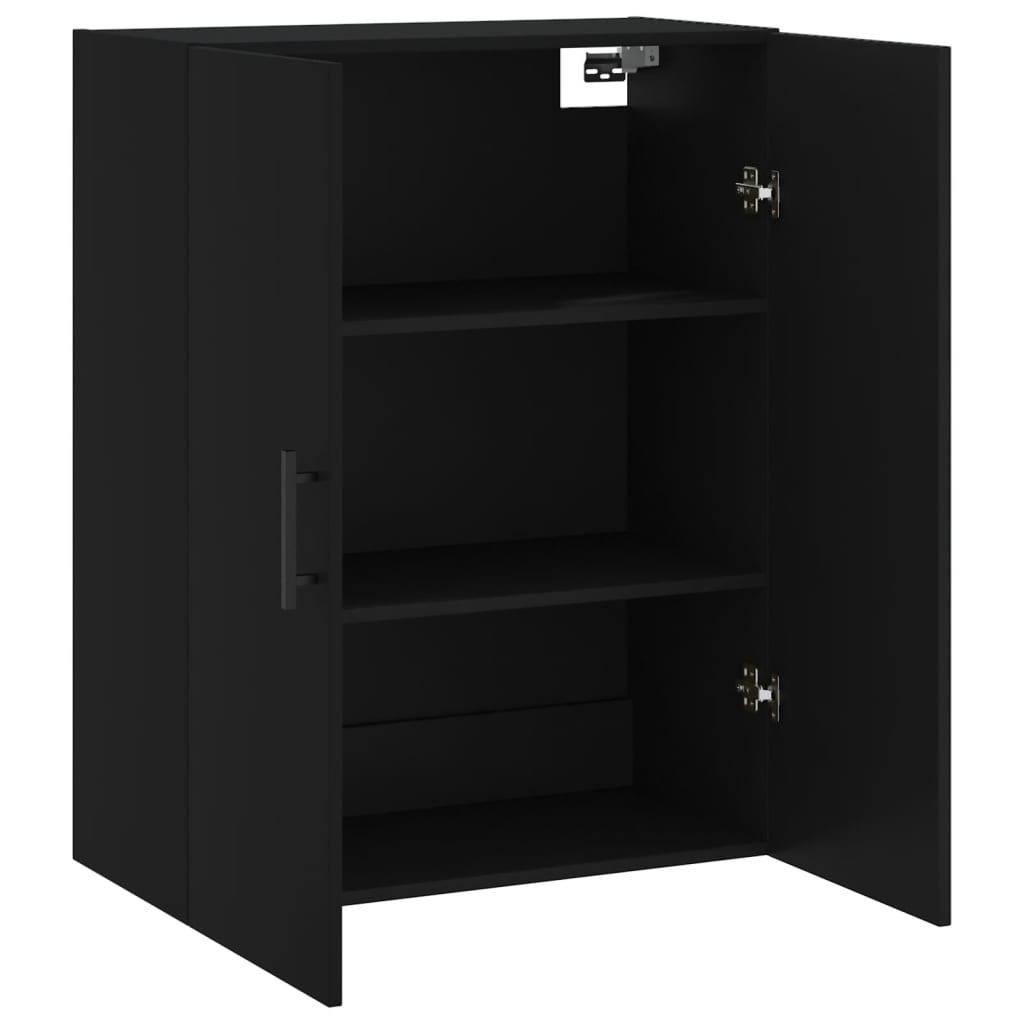 vidaXL Ντουλάπι Τοίχου Μαύρο 69,5 x 34 x 90 εκ.