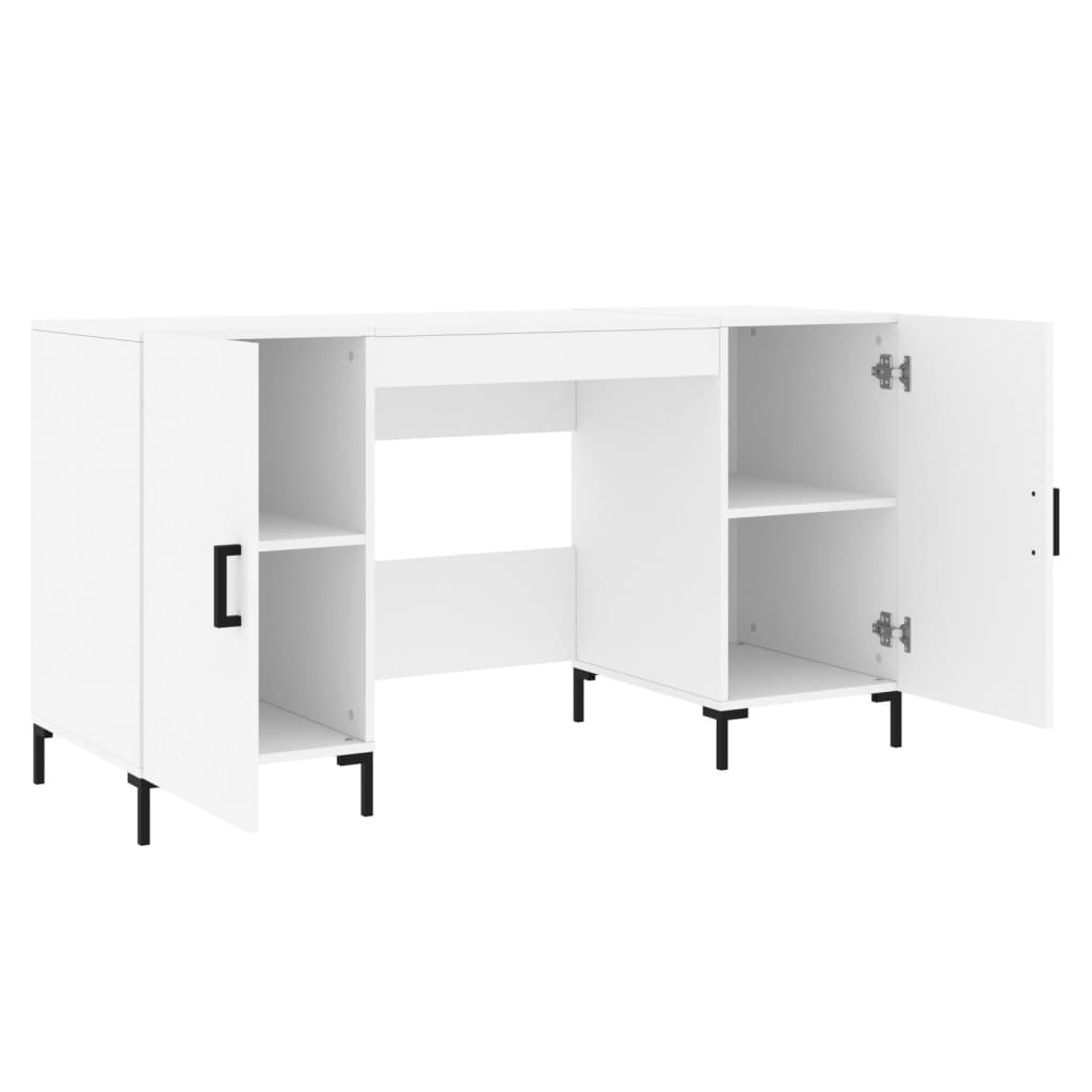 vidaXL Γραφείο Λευκό 140 x 50 x 75 εκ. από Επεξεργασμένο Ξύλο