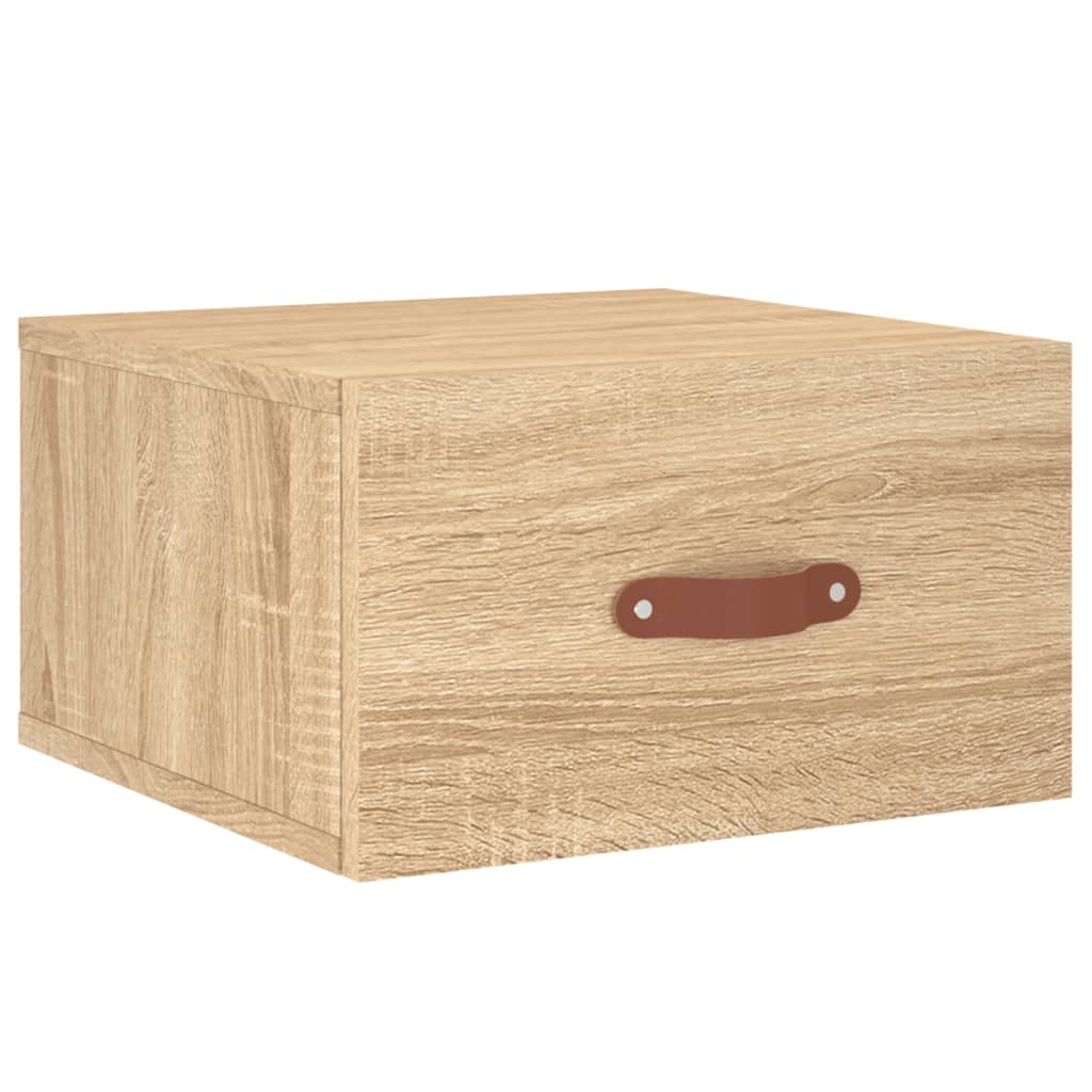 vidaXL Κομοδίνα Επιτοίχια Sonoma Δρυς 35 x 35 x 20 εκ.