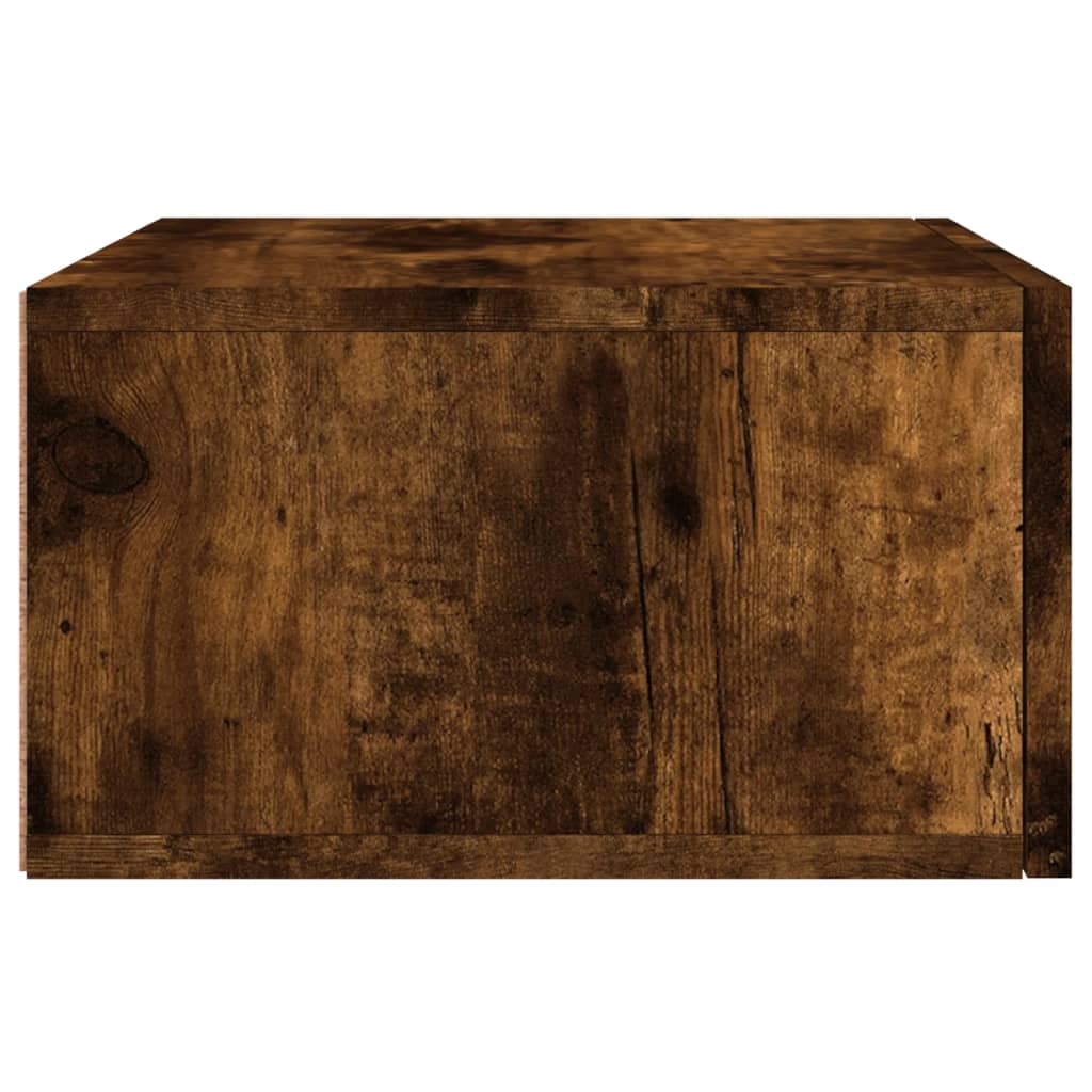 vidaXL Κομοδίνο Επιτοίχιο Καπνιστή Δρυς 35 x 35 x 20 εκ.