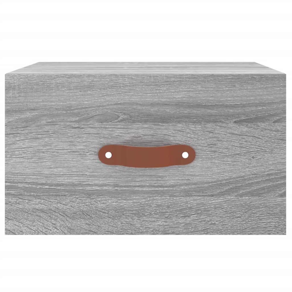 vidaXL Κομοδίνα Επιτοίχια Γκρι Sonoma 35 x 35 x 20 εκ.
