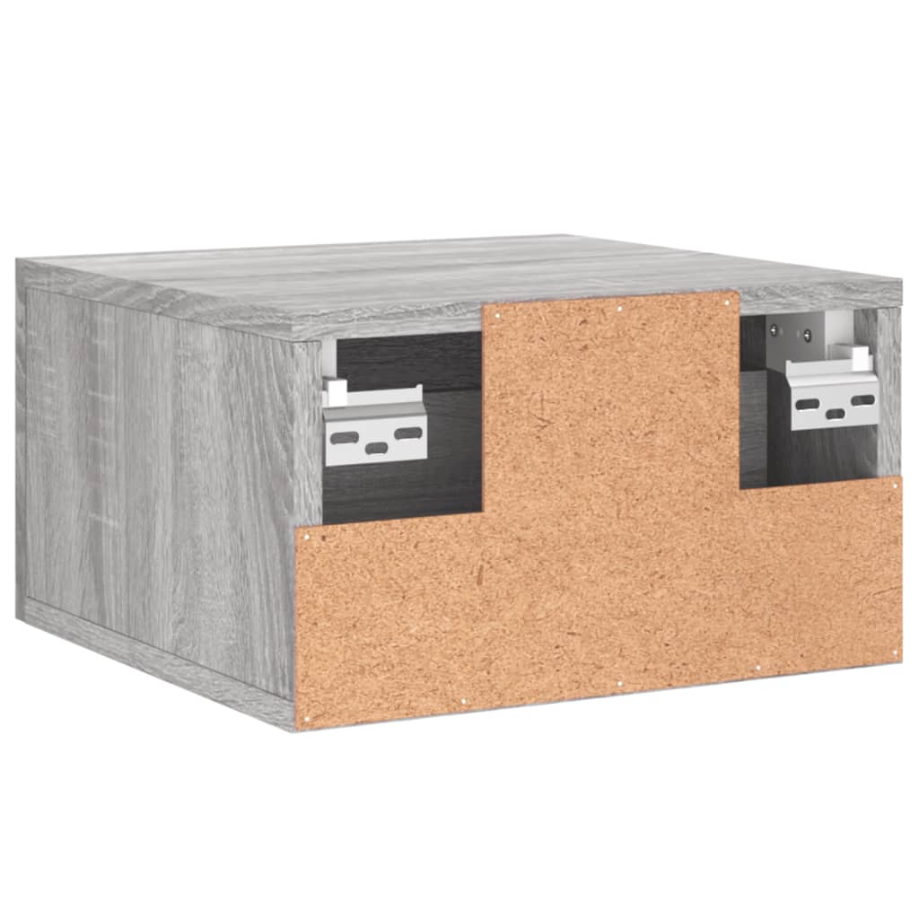 vidaXL Κομοδίνα Επιτοίχια Γκρι Sonoma 35 x 35 x 20 εκ.