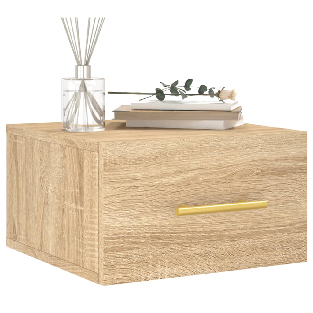 vidaXL Κομοδίνα Επιτοίχια Sonoma Δρυς 35 x 35 x 20 εκ.
