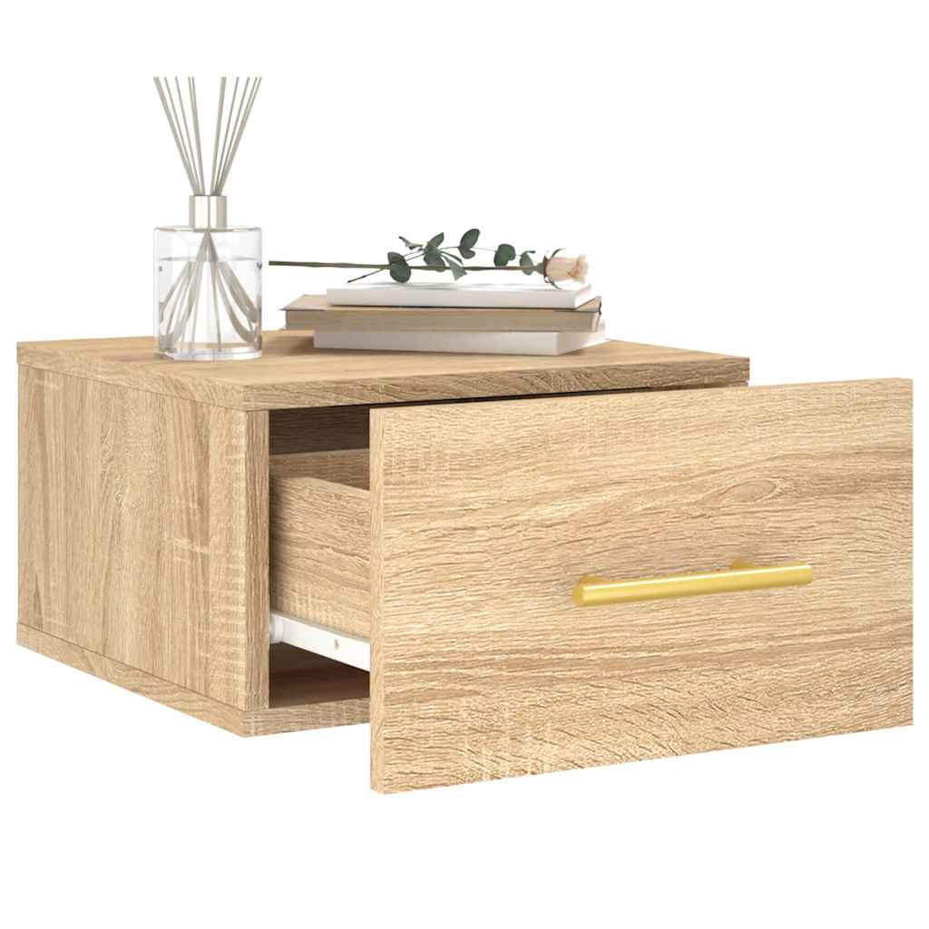 vidaXL Κομοδίνα Επιτοίχια 2 τεμ. Sonoma Δρυς 35 x 35 x 20 εκ.