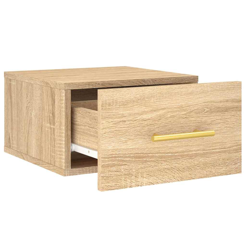 vidaXL Κομοδίνα Επιτοίχια 2 τεμ. Sonoma Δρυς 35 x 35 x 20 εκ.