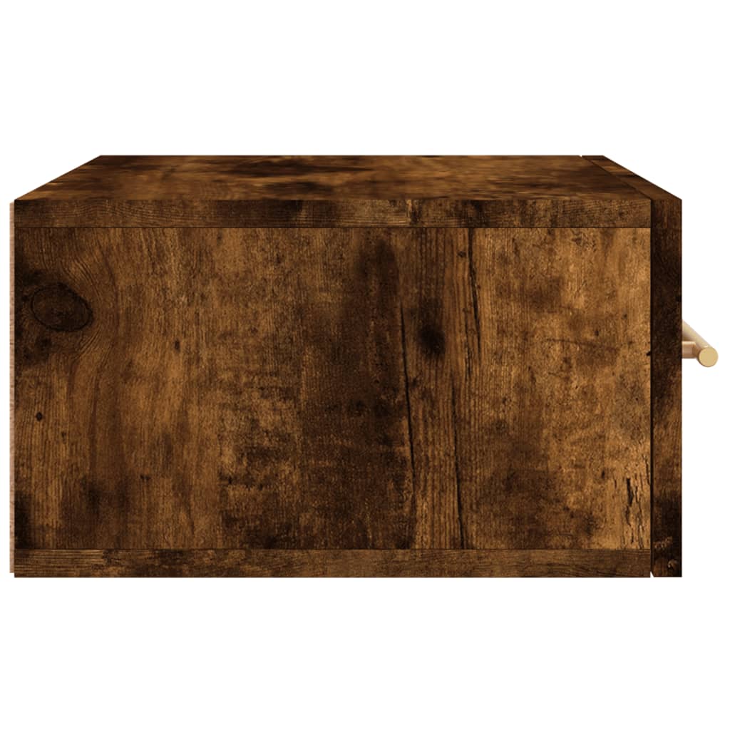 vidaXL Κομοδίνο Επιτοίχιο Καπνιστή Δρυς 35 x 35 x 20 εκ.