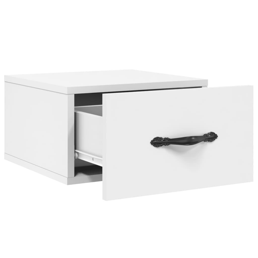 vidaXL Κομοδίνα Επιτοίχια 2 τεμ. Λευκά 35x35x20 εκ.