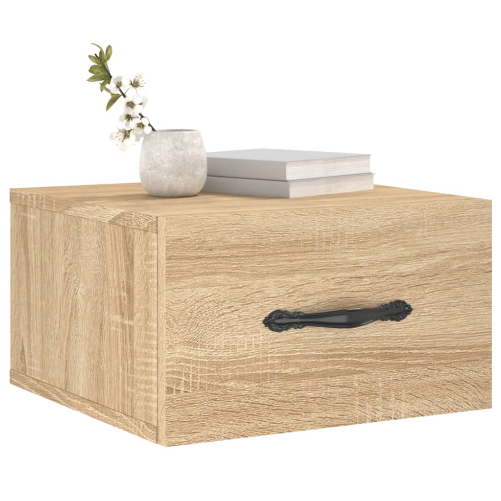 vidaXL Κομοδίνα Επιτοίχια Sonoma Δρυς 35 x 35 x 20 εκ.