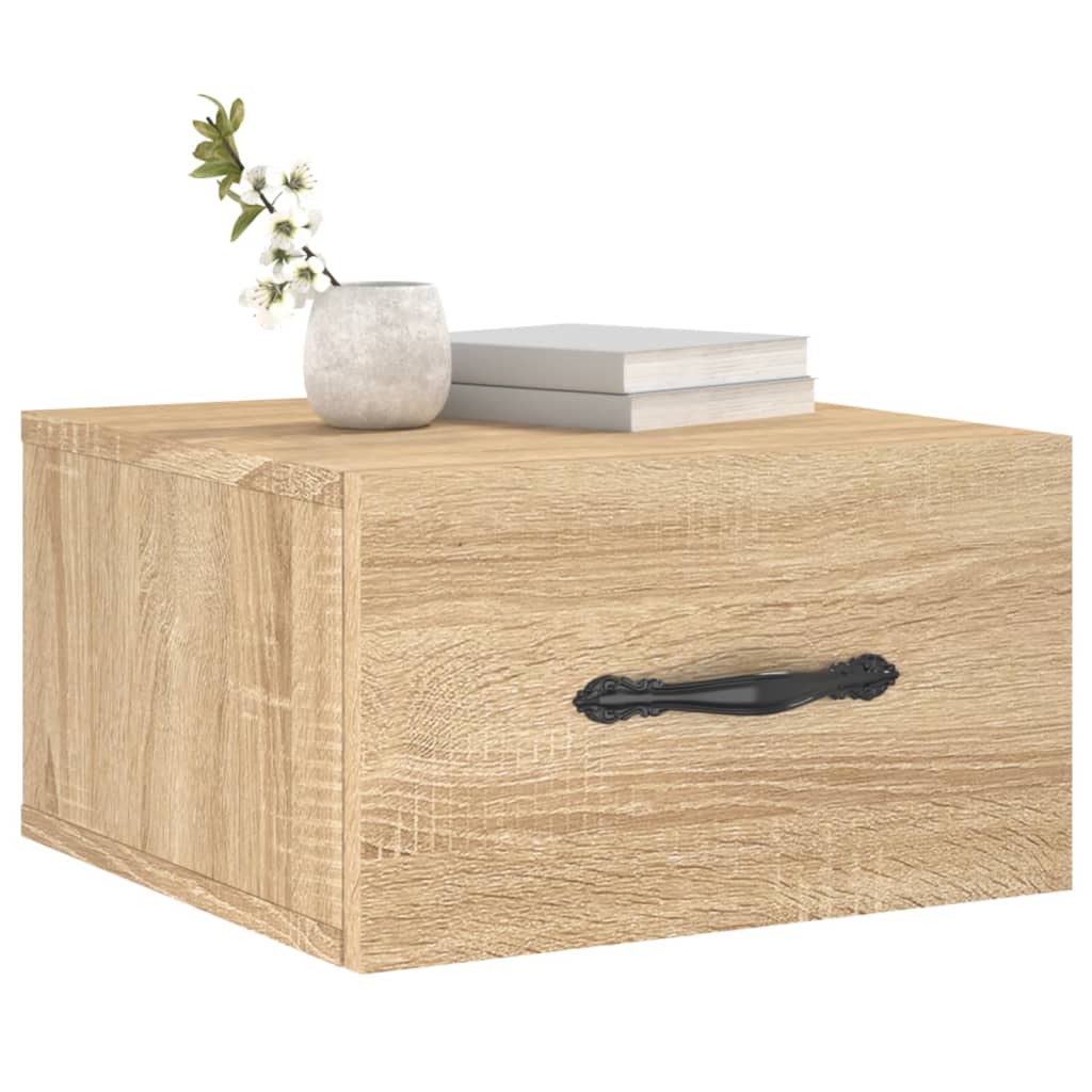 vidaXL Κομοδίνα Επιτοίχια 2 τεμ. Sonoma Δρυς 35 x 35 x 20 εκ.