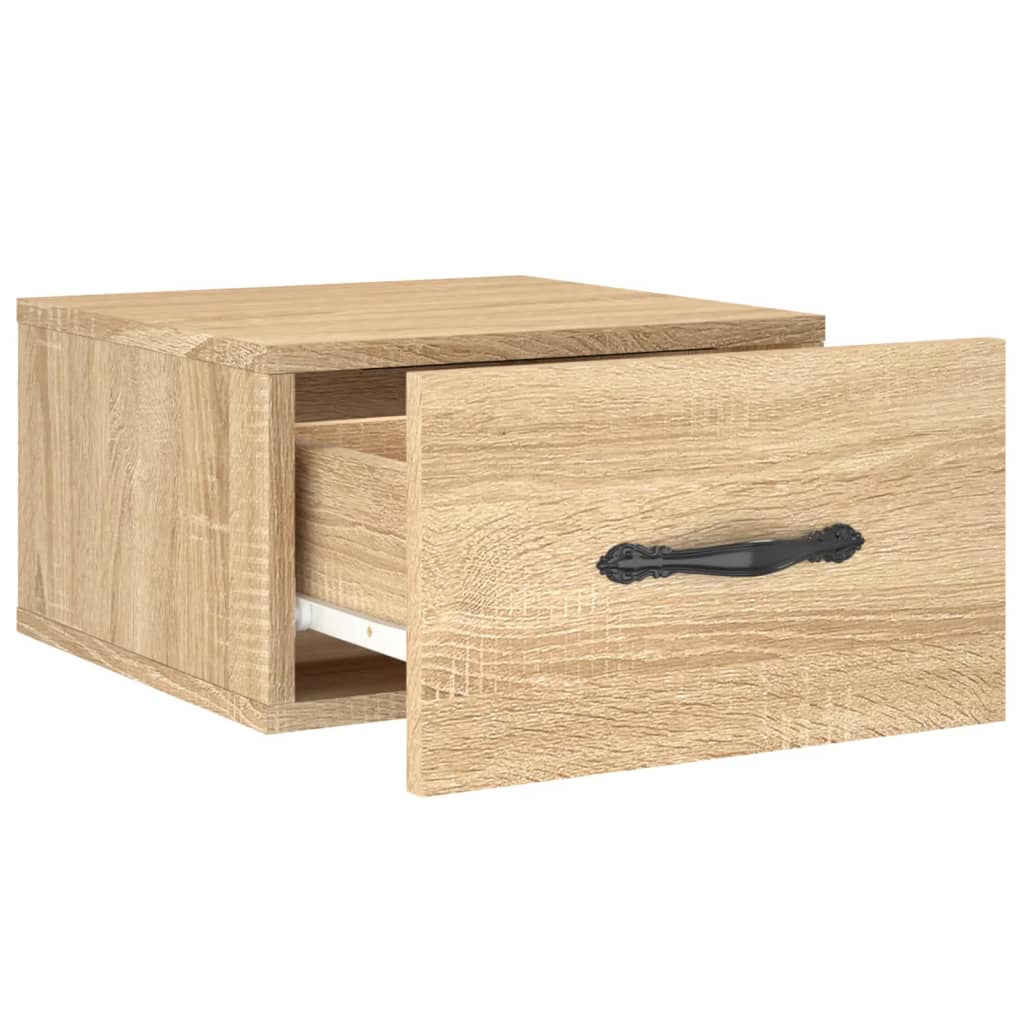 vidaXL Κομοδίνα Επιτοίχια 2 τεμ. Sonoma Δρυς 35 x 35 x 20 εκ.