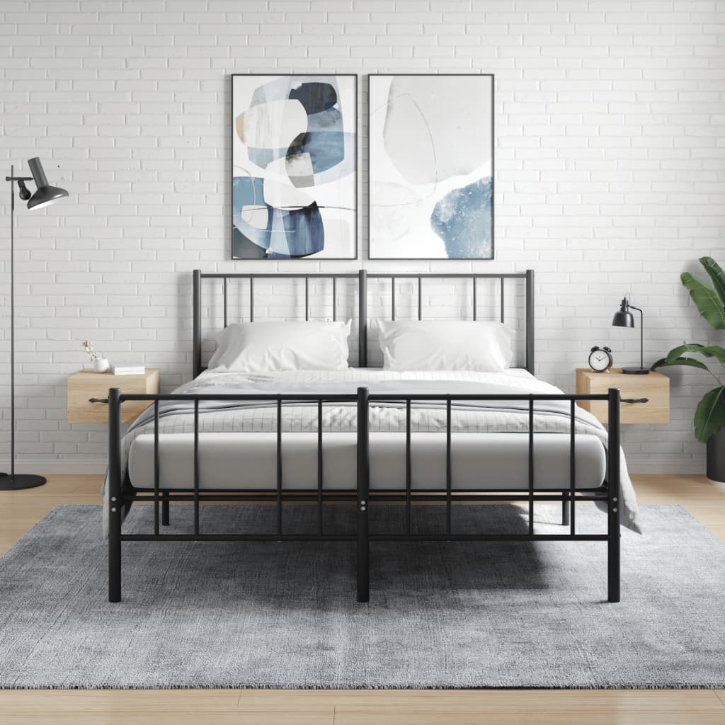 vidaXL Κομοδίνα Επιτοίχια 2 τεμ. Sonoma Δρυς 35 x 35 x 20 εκ.