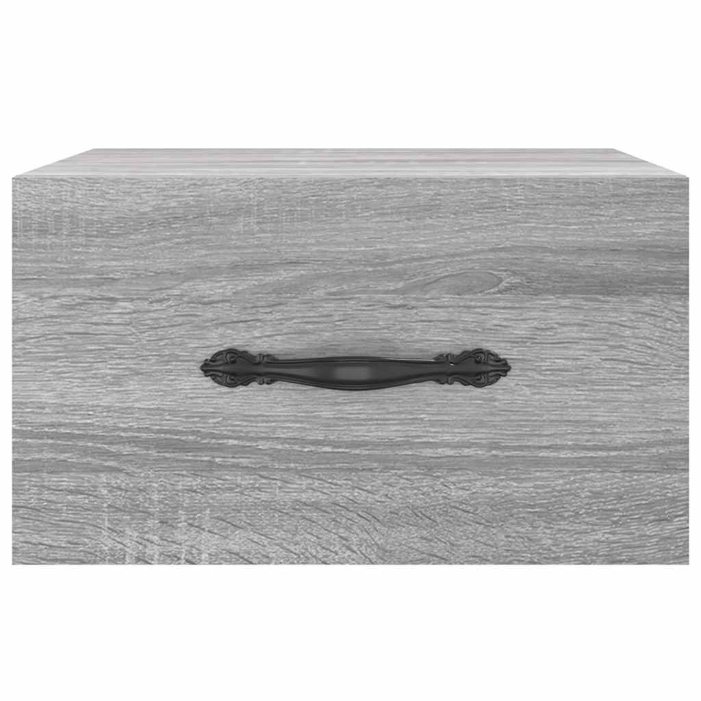 vidaXL Κομοδίνα Επιτοίχια Γκρι Sonoma 35 x 35 x 20 εκ.
